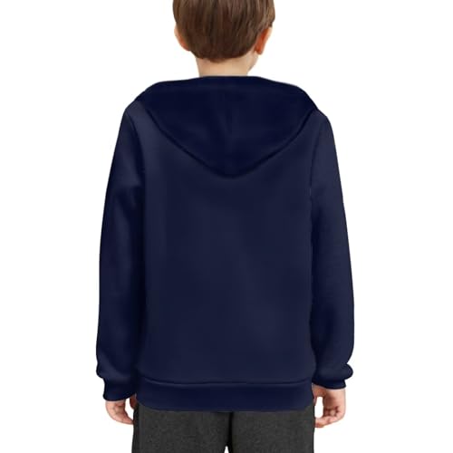 Image of WELLFLYHOM Boys Hooded Sweatshirts Hoodie Pullover Cool Graphic Crewneck Blouses Size 6-16