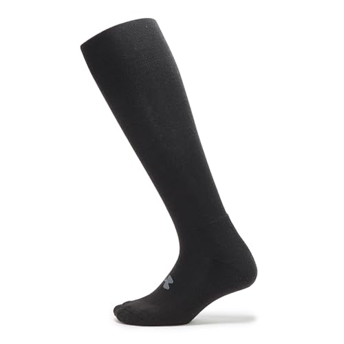 Under Armour Unisex-Adult Tactical Over the Calf Socks, (002) Black/Black/Castlerock, Medium