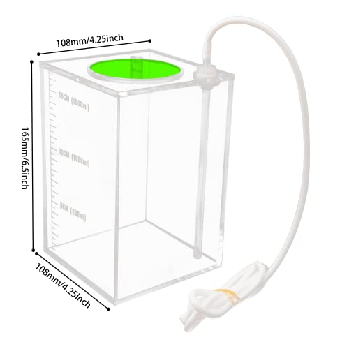 Image of Aquarium Choice Acryli Made Liquid Storage Bucket Dosing Pump Reservoir Container (4.25 * 4.25 * 6.5 Inch;1500ml /1.5L（Green Version)