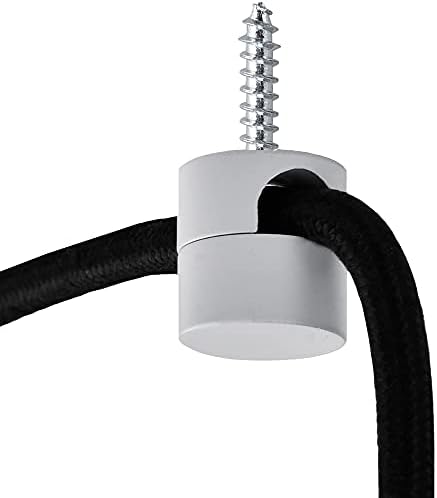Sturkit Swag Hook for Chandelier Ceiling Lights Cable,6 Pack Lamp Hook for Hanging Pendant Lighting Fixture,White