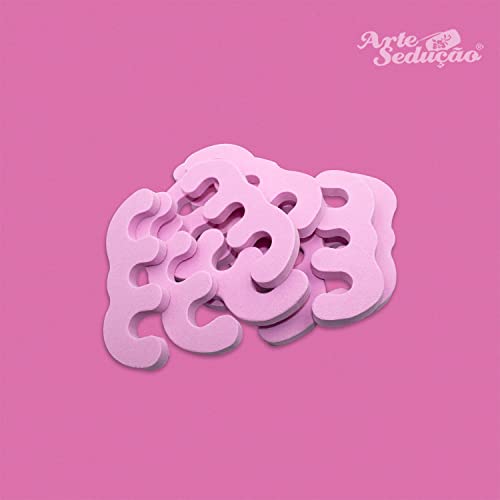 Kit Separador de Dedos Pé Pedicure Unha Eva Rosa, 24 Unidades