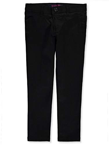 Pantalon skinny noir fille stretch pour uniforme scolaire confortable
