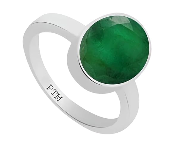925 Sterling Silver Certified Emerald/Panna 3.25 Ratti to 10.25 Ratti or 3 Carat to 9.35 Carat Astrological Gemstone Bis Hallmark Ring for Men & Women-image-45