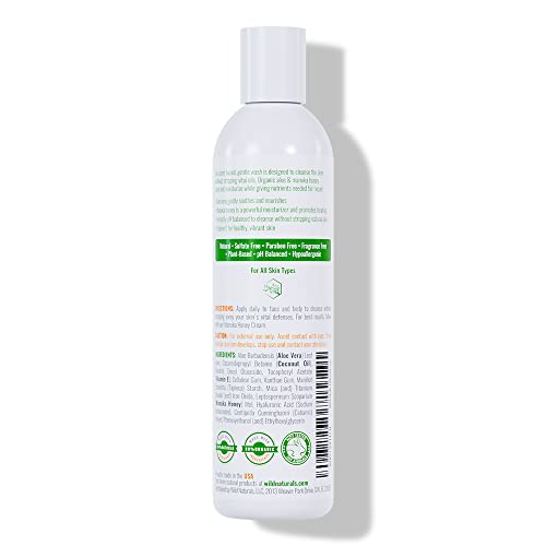 Manuka Honey Eczema and Psoriasis Body Wash – Organic, Natural Body Wash with Aloe Vera, Cehami, and Manuka Honey – Plant-Based, Sulfate-Free, Cruelty-Free Skincare