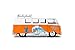Jada Hollywood Rides Disney Stitch Volkswagen Bus – 1:24 Scale Die-Cast Model with Opening Doors & Die-Cast Stitch Figure – Toy for Collectors & Kids Ages 8+ – Orange & White