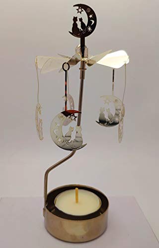 Rotary Candle Holder (Moon + Cat) - Image 2