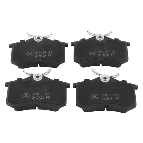 HouYeen Pack of 4 Rear Left and Right Disc Brake Pads for Au-di A4 B6 B7 TT 8N Re-nault Clio mk3 mk4 Megane mk1 mk2 Se-at Leon Sko-da Octavia Superb V-W Bora Golf Jetta New Beetle Passat B2 B3 B4