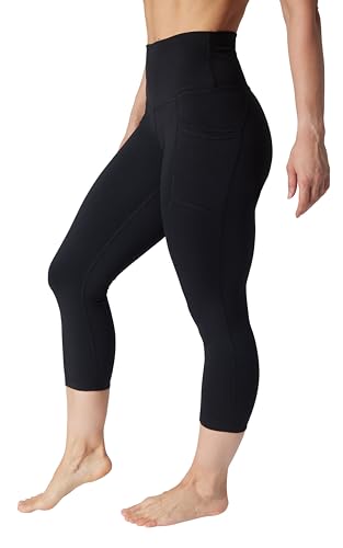 90 Degree By Reflex 2 Pack Capri One Pocket One Basic High Waisted Workout Legging3