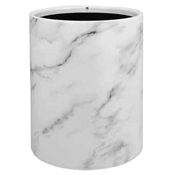 Amazon.com: HOLIDYOYO Marble Trash Can Wastebasket Recycling Bin Round ...