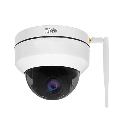 【Immagine 5MP e Visione Notturna】: La telecamera da esterno supporta una telecamera di sicurezza con risoluzione 2560*1920p@15fps con video HD Pixel CMOS 5.0M ad alte prestazioni e obiettivo zoom 5X 2.7-13.5MM per offrirti una visione nitida. La telecamera esterna wifi è dotata di luci LED IR che estendono il raggio di visione notturna fino a 20 metri anche al buio.