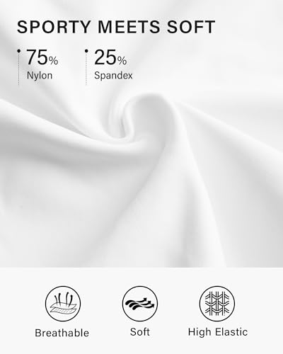 Stelle Women Tennis Skirt Golf Skorts Athletic High Waisted with Pockets Inner Shorts Sport Workout Pleated Pickleball(White-Nylon,S)