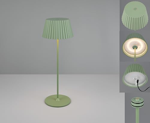 Reality Leuchten Lampada Led Da Tavolo Suarez, Verde, Altezza 39 Cm, Metallo - 2