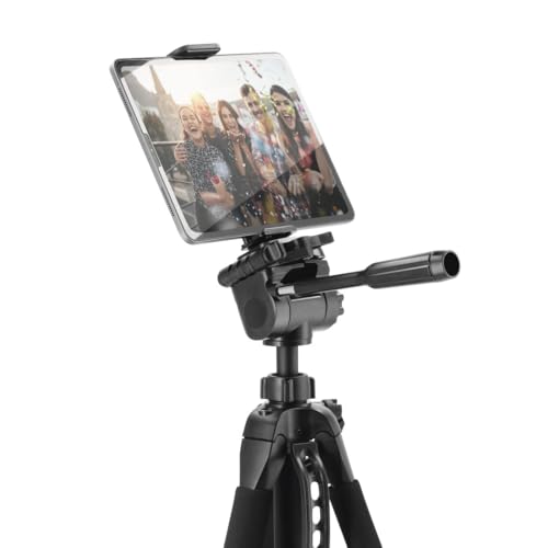 Hama Stativ Kamera Action 170 3D (Tripod mit 62-170cm H&ouml;he, Fotostativ inkl. Handy-Halterung und Tablet-Halterung, Dreibeinstativ mit 3-Wege-Kopf, Spiegelreflexkamera Stativ mit Tasche) schwarz