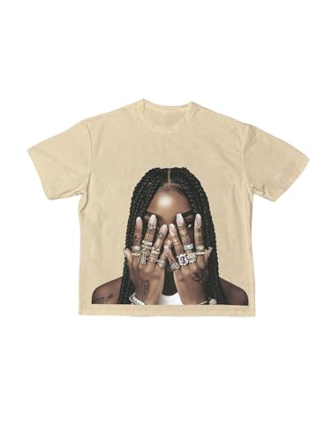 SOLY HUX Men's Graphic Tees Y2k Figure Print T Shirt Short Sleeve Vintage Streetwear Summer Tops