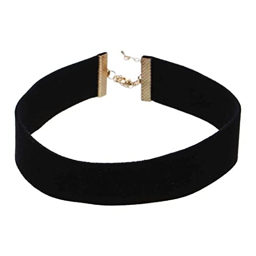 Thick Black Suede Choker Adjustable Necklace Trendy Jewelry Women's Collar chocker Goth Elegant Dressy Gothic