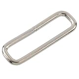 AERZETIX | Lot de 12 Boucles rectangulaires en métal couleur argenté | passage de sangle 2...