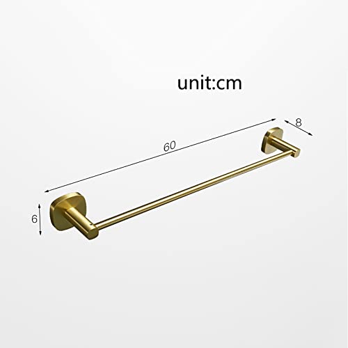 Toallero de oro cepillado en aluminio para baño y cocina, estante de pared elegante 7