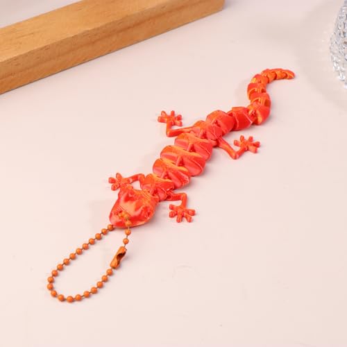 hiwhale Gecko Decorativo Impreso 3D de la Pared con Las Juntas articuladas; Juguete único del Alivio de tensión