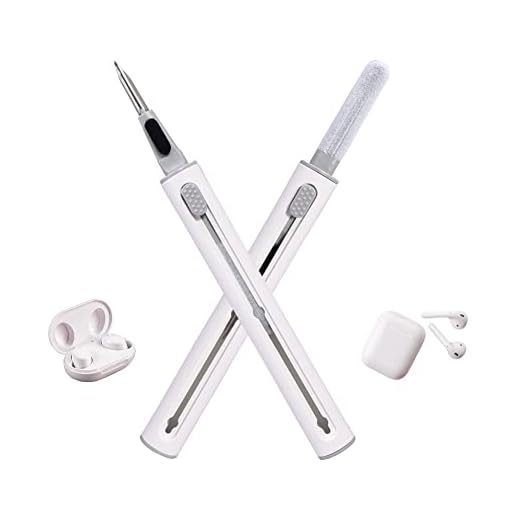 Cleaner Kit for Airpods Pro 1 2 3 Multi-Function Cleaning Pen, 3 in 1 Multifunctional Cleaning Pen for Wireless Earphone, Bluetooth Headphone, Earphone Case, Keyboard, Camera (White)