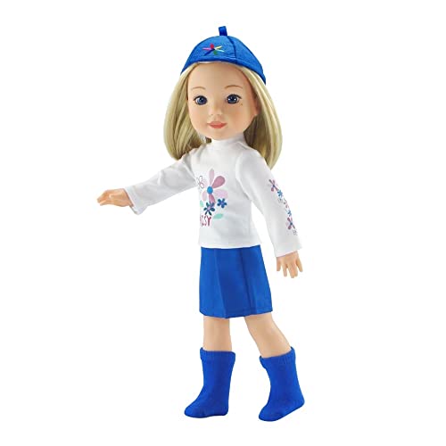 Emily Rose 14 Inch Doll Clothes | 6 Piece Daisy Girl Scout-Inspired 14" Doll Outfit Including Hat And Vest | Gift Boxed! | Compatible With Glitter Girls Dolls #TOP4