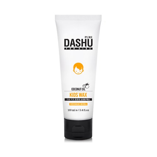 DASHU Kids Coconut Hair Wax 3.4 fl oz (100ml) – Strong Hold Styling Wax for Boys & Girls, Natural Matte Finish, Easy Wash Korean Hair Wax