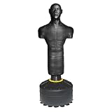 Freestanding Human-Shaped Punching Bag, Heavy-Duty Silicone Dummy for Boxing, Kickboxing & Martial Arts Training with Stable Base (Black)