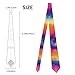 DORKEIXIA Pastel Colorful Tie Dye Rainbow Purple Pink Print Men'S Novelty Tie Necktie Neckties For Mens Wedding Party Work Casual Holiday Party Gifts