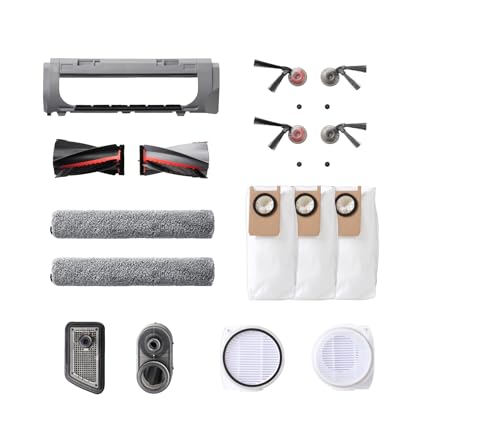 eufy Official Replacement Accessory Kit for Omni S2, 2 Pairs of Side Brushes, 2 Filter Sets, 1 Roller Brush, 1 Brush Guard, 1 Dust Bag, 1 Roller Mop, 1 Water Tank Filter