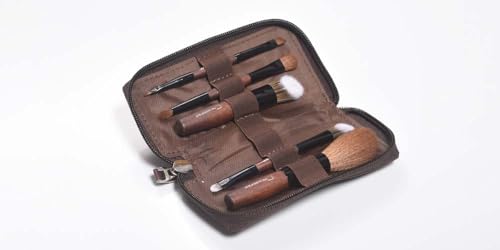 Image of 5-Piece Makeup Brush Set with Pouch | Professional, Vegan & Cruelty-Free | Face & Eye Essentials
