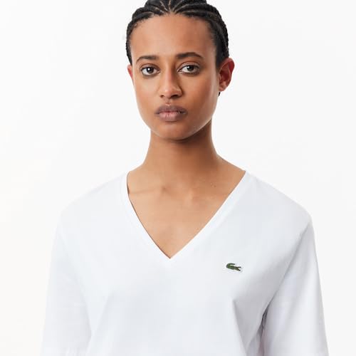Lacoste-Tee-Shirt femme-TF7300-00, Blanc, 42