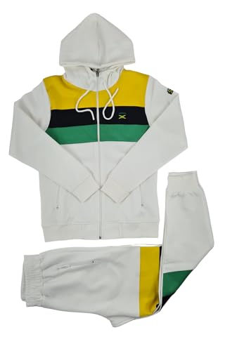 Survêtement homme streetwear Jamaica Rude Boy noir blanc ensemble de sport urbain