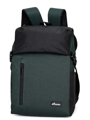 Image of ALASKA Roll-Top Top Open Backpack for Men, Women, 24L to 32L Expandable Backpack with Laptop Compartment, Water Resistant Anti-Theft Business Travel Work College Backpack Bag