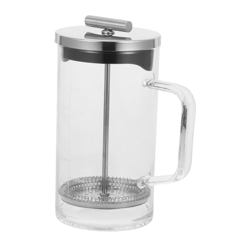 OUNONA 1Pc Household Coffee Pot with Scale Manual Coffee Press Teapot Tea Transparent Design for Home Use