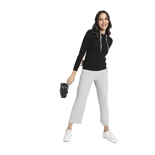 Image of PINACOLADA Women's Pullover Hoodie with Kangaroo Pockets for Casual Wear | Hooded Neck | Long Sleeve | Drawstring Closure | Cotton Sweatshirt Crafted with Comfort Fit for Everyday Wear