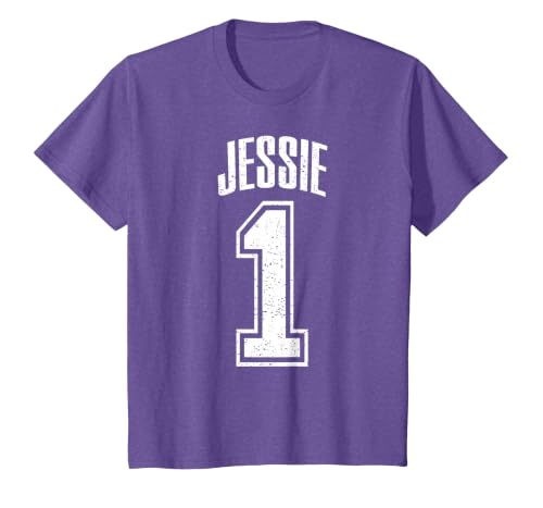 Jessie 1 Fan Sports Graphic Men Women T-Shirt, Youth, Purple Heather, X-Small