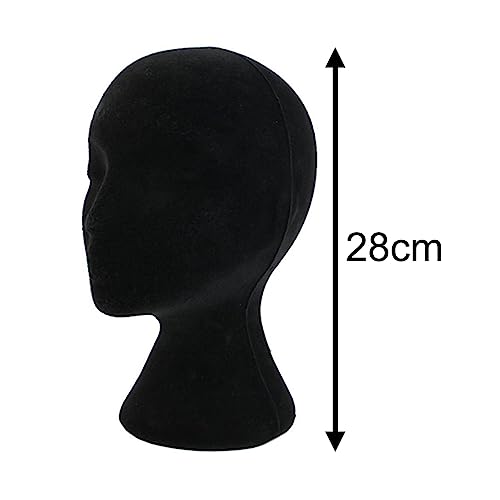BENBOR Modelo de cabeça manequim espuma, modelo feminino masculino, suporte display peruca, display