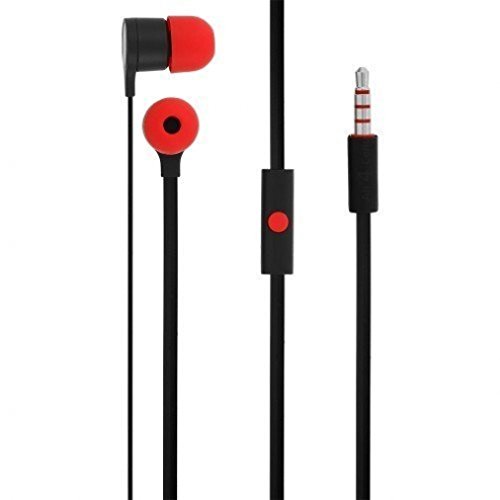 Google Pixel, Pixel Xl Compatible Flat Wired Black Headset Earbuds With Microphone #TOP16