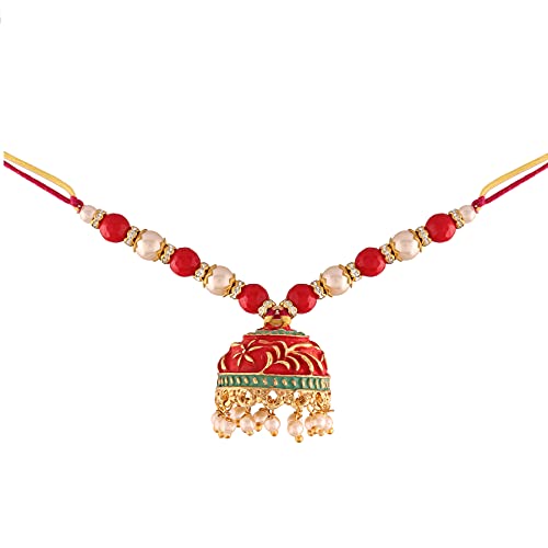 Image of I Jewels Designer Pearl Lumba Rakshabandhan Bracelet For Bhabhi /Sister
