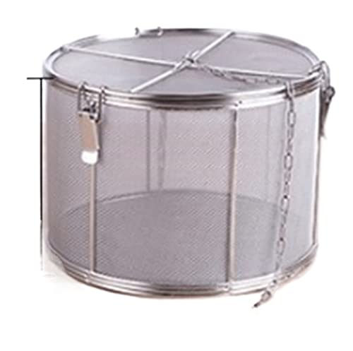 Stainless Steel Fine Mesh Strainer for Gravy Soup Spice Box Hot Pot Large Colander Basket for Food Straining and Slag Separation (W24xH10)