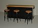 Produktbild Bar mit 3 Barhocker , 1:12 - Puppenmöbel , Puppenstuben