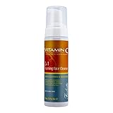 Hydrating Vitamin C 2 in 1 Foaming Face Cleaner with Aloe Vera, Witch Hazel and Chamomile for Gentle...