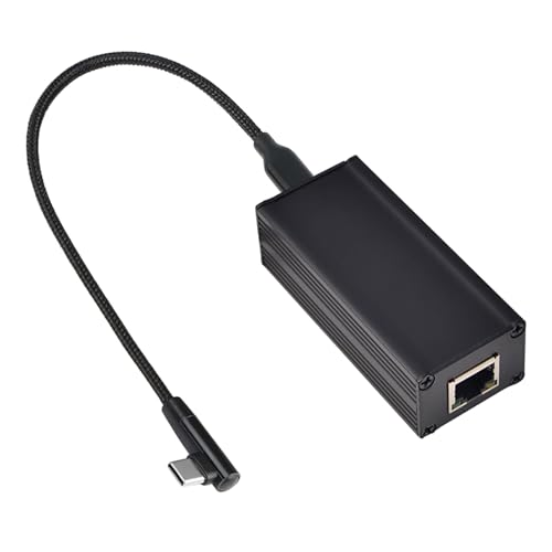YUGSHNKFC 10/100Mbps Power Over Ethernet to USB C Driver Converter Power Over Ethernet to Type C Power Output Ethernet Adapter Broadband Charging for Phone Tablet