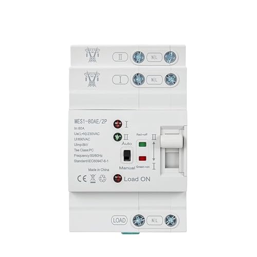 Interruptor transferencia automática 80A 220V selector doble potencia monofásico
