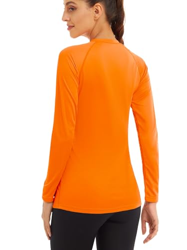 MAGCOMSEN Women's 2 Pack Long Sleeve Shirts UPF 50+ Sun Protection Quick Dry Swim Shirt for Rash Guard Fishing Workout2