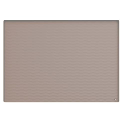 URMONA 22'' x 22'' Waterproof Silicone Under Sink Mat Cabinet and Counter Protector, Shelf Liner for Kitchen and Bathroom, Storage and Organizers, Litter Mat, Pet Cat Puppy Essentials(Khaki)