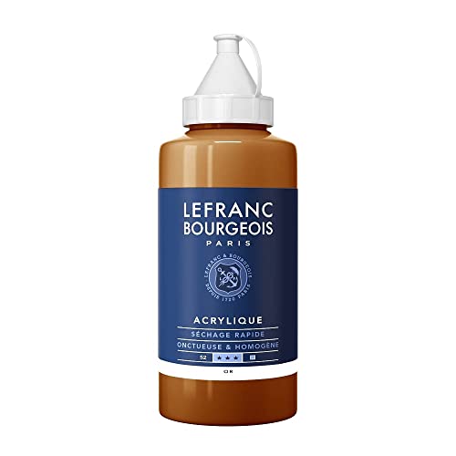 Lefranc & Bourgeois Fine Pintura Acrilica, Dorado (Gold), 750 ml