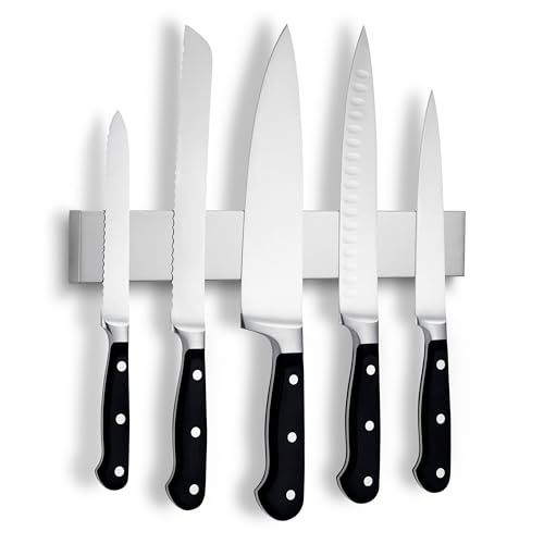 LARHN Magnetleiste Messer aus Edelstahl, 30 cm - Messerhalter Magnetisch - Magnetischer Messerblock Ohne Messer