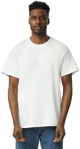 Gildan Adult Ultra Cotton T-Shirt, Style G2000, Multipack, White (2-Pack), X-Large - 1