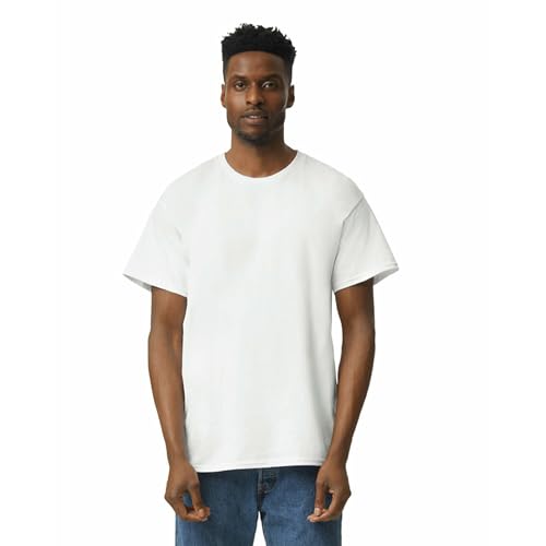 Gildan Adult Ultra Cotton T-Shirt, Style G2000, Multipack, White (2-Pack), X-Large