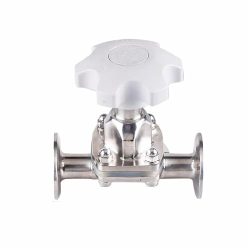 Válvula de diafragma sanitaria SS304 de 19mm y abrazadera OD50.5mm para tuberías de alimentos 2